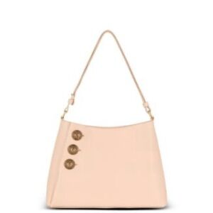 Balmain Embleme Shoulder Bag in Grained Calfskin